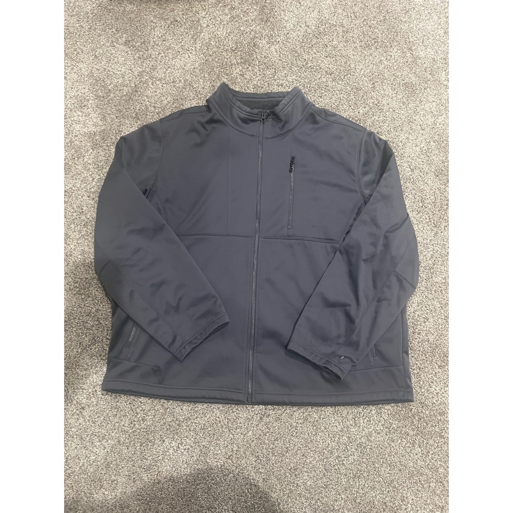 Swiss Tech Mens Softshell Jacket Grey Full Zip Fleece‎ Lined Size 3XL